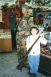 Boy at Mitch Miller's Military Display at the Seymour Community Museum